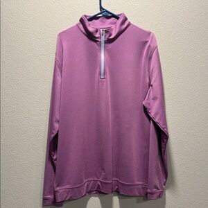 Peter Millar Men's Purple Quarter-Zip Sweater